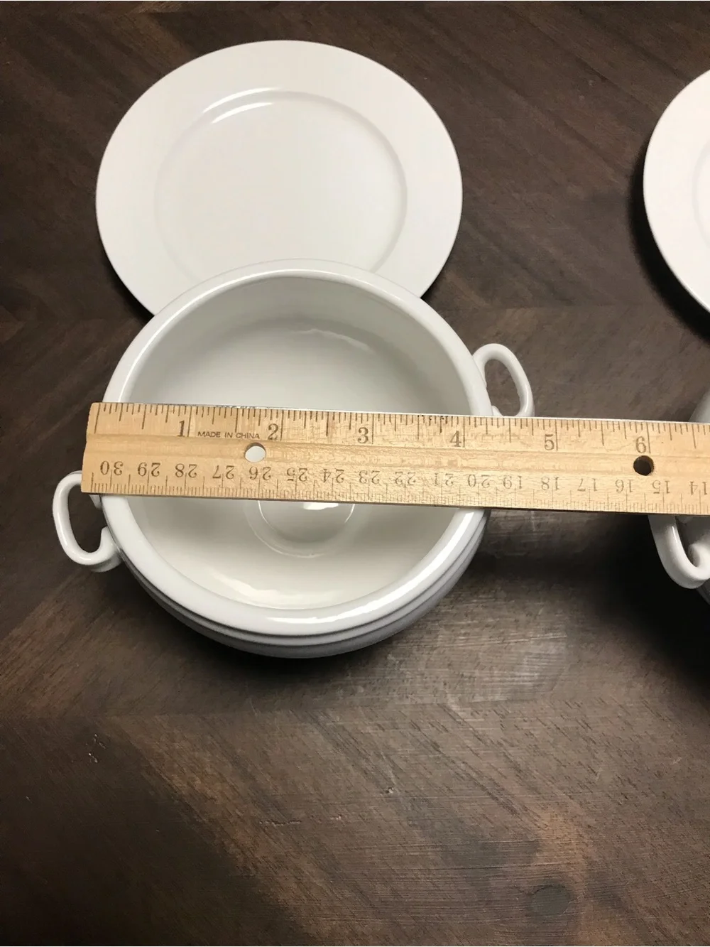 Crate & Barrel French Onion Soup Tureens with Saucers Set of Two
